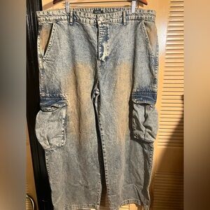 Men's Denim Cargo Pants
